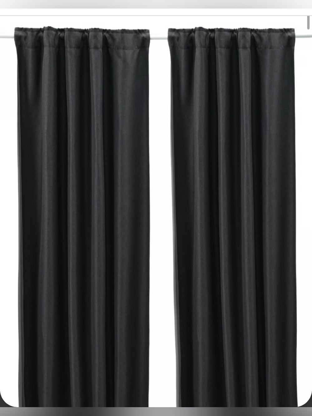 Ikea ANNAKAJSA Room darkening curtain,1 panel, anthracite w/ heading tape 57x98”